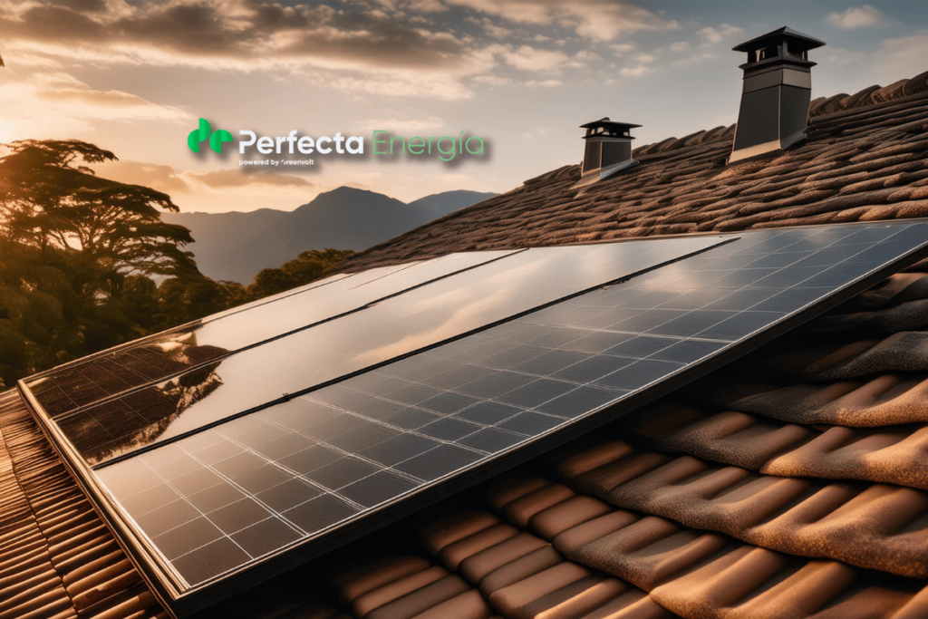 inversor o microinversor en una casa con placas solares en el tejado